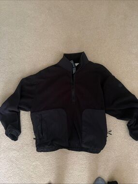 Vuori Black Half-Zip Pullover with Front Utility Pockets and matching pants
